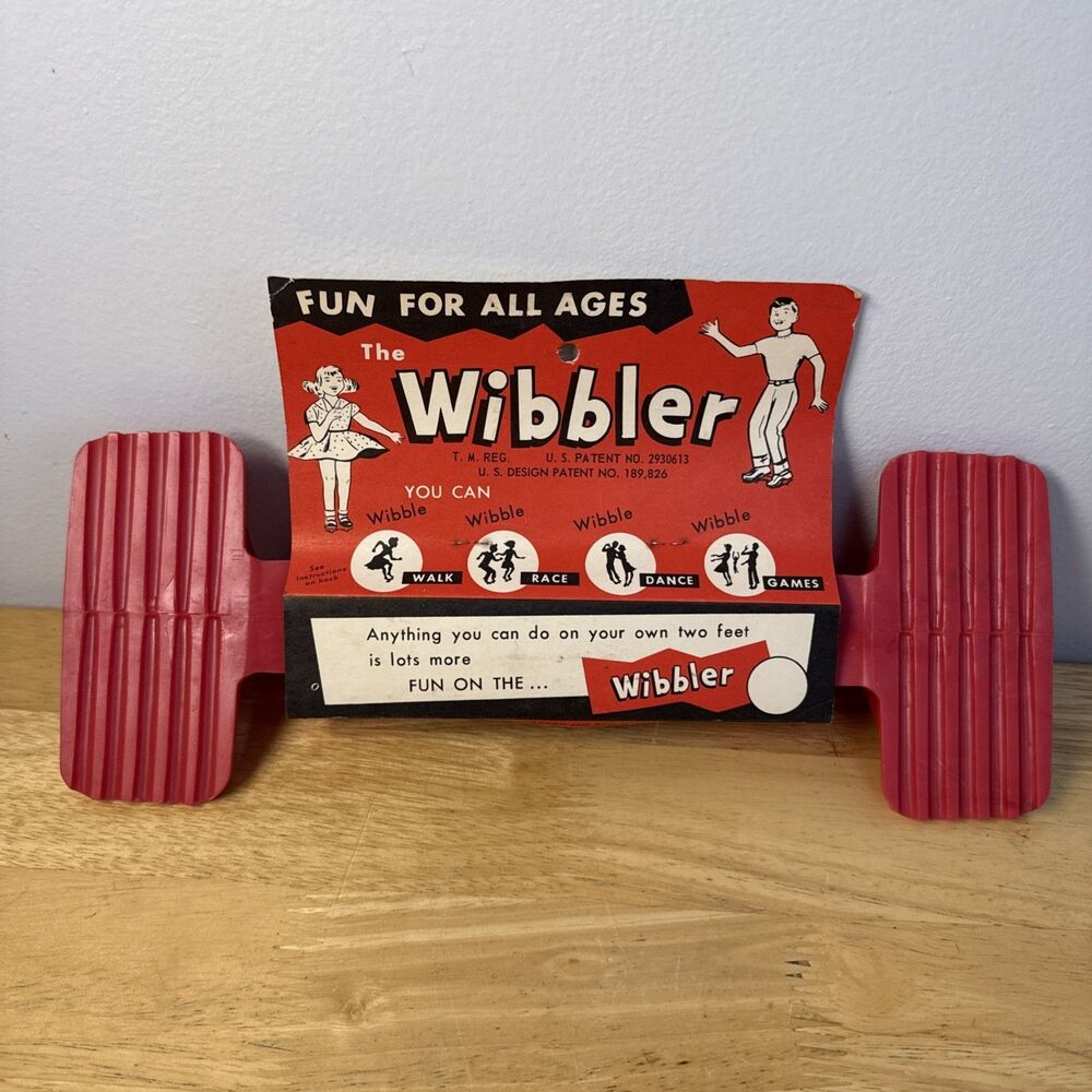 Wibbler 1950’s Toy Walk On Toy for Balance and Coordination Vintage New In Pack